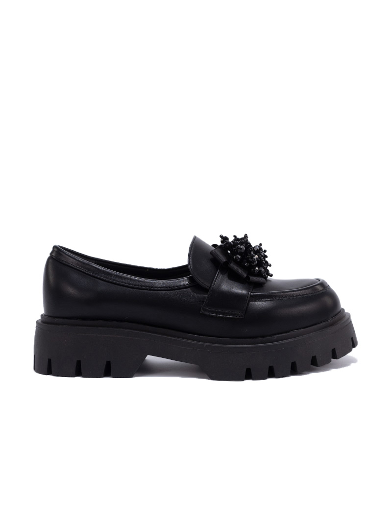 Derbies avec boucle ornée de cristaux